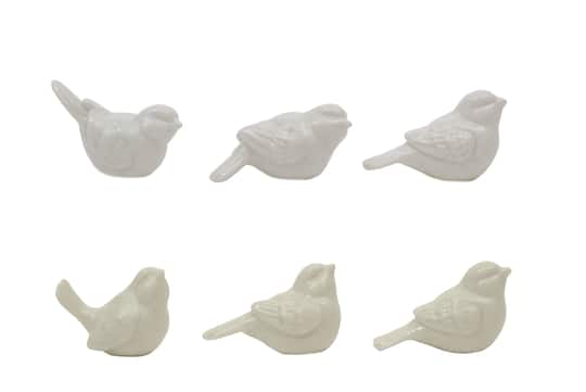 Hello Honey® 3" White Ceramic Birds Set